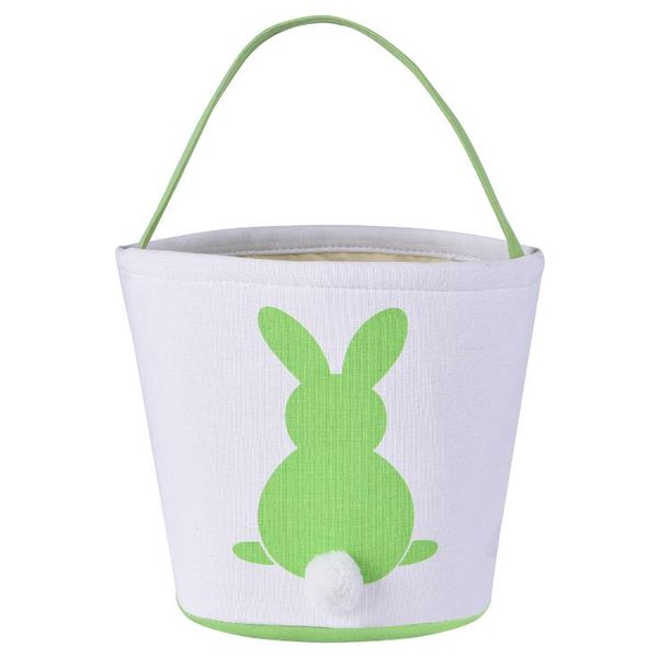 

easter bunny basket rabbit tail ears barrel bags kids candy baskets party festival candies easter eggs storage totes