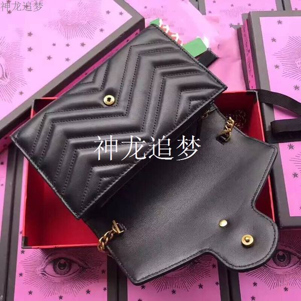

2020 brand fashionable leather chain card bag, 100% high-end leather women's small bag, ing