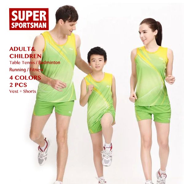 Jogging Costume Sport Costume Filles enfants Jogger Été Costume manches courtes Garçons