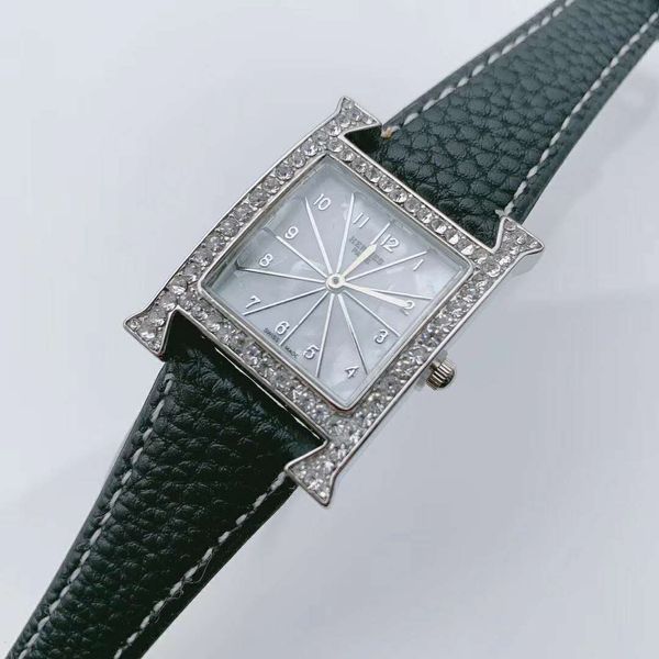 

2020 rhinestone женщины серебро часы женщина роскошные часы montre моды кварца женщин платье марка big h часы и браслеты lady женские, Slivery;brown
