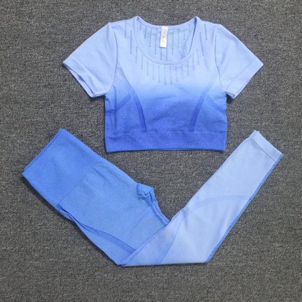 

2 pieces yoga set sports gym clothing crop seamless sport leggings workout sports suit fitness sportswear active wear, White;red