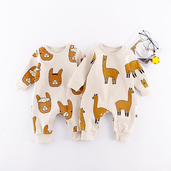 

baby cute animal romper boy girls jumpsuit outfits long sleeve clothes infant babies one-pieces newborn kids clothing, Blue