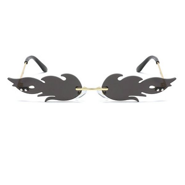 

flame sunglasses fashion fire flame sunglasses for women men rimless wave sun glasses uv 400 eyewear luxury trending narrow sunglasses gyscb