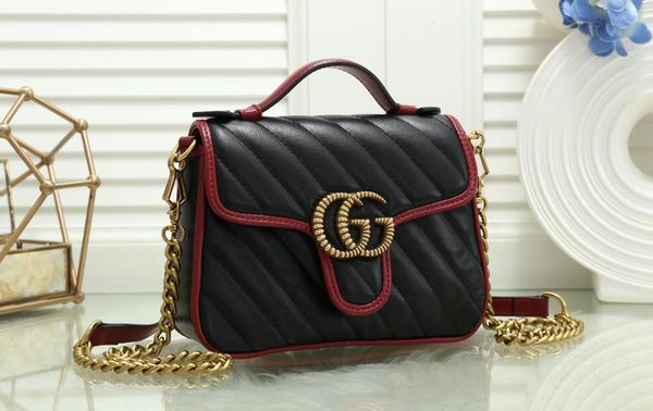 

22cm famous brand women designer shoulder bag leather chain bag cross body pure color womens handbag crossbody bag purse 7727