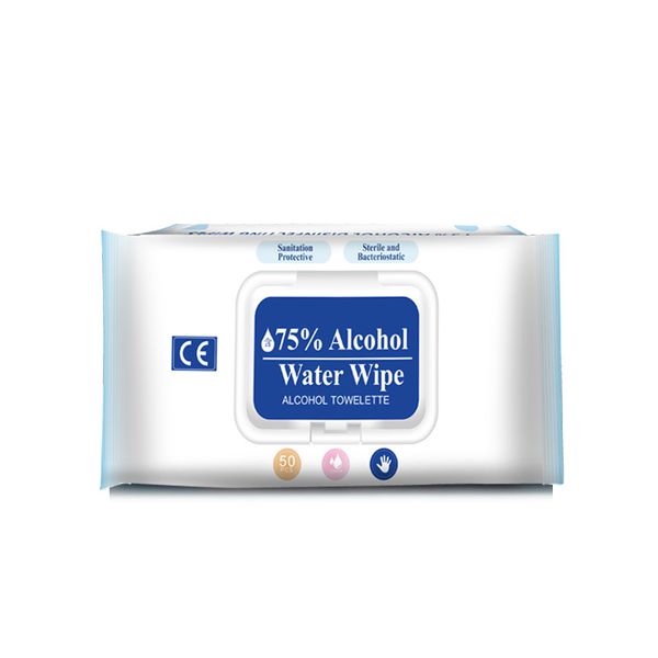 

75 degrees alcohol disinfection wet paper towels ce disposable sterilization 50 english foreign trade export alcohol wipes disinfecting dipe