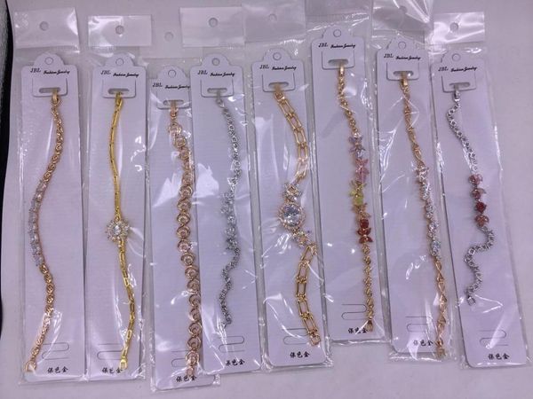 

hipping new mix lot womens zircon bracelets, 12pcs/lot, Black