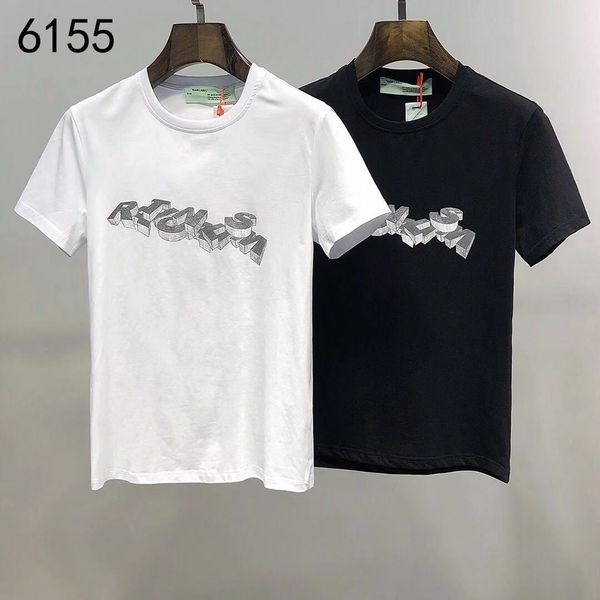 

2019 mens designer t shirts new fashion summer men t shirt casual tee shirt short sleeve crew neck cotton blend sport loose brand shirts v3, White;black
