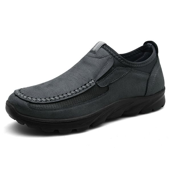 

man shoes spring autumn leather fashion mens casual shoes outdoor sneakers men loafers ultralight breathable moccasins men, Black