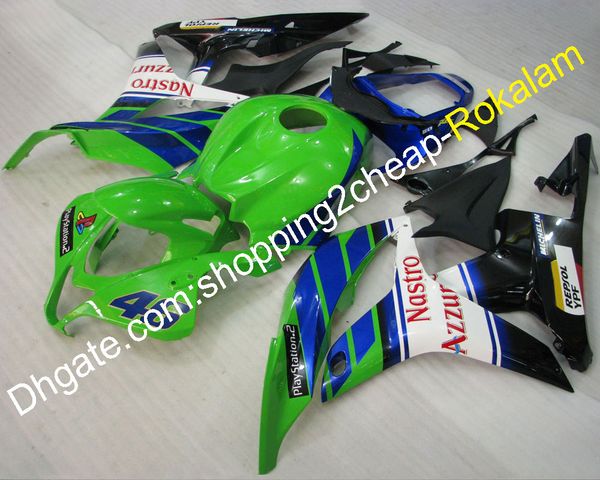 

cowling for honda cbr600rr f5 2007 2008 cbr600 600rr nastro azzurro motorbike body work fairing green blue white black (injection molding
