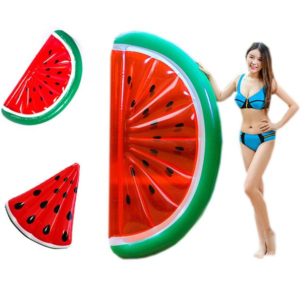 

watermelon inflatable pool float swimming ring for adults women giant swimming float air mattress buoy beach toy fun dropship