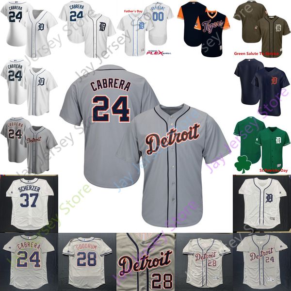 

detroit jersey tigers zimmermann c.j. cron niko goodrum jonathan schoop cameron maybin victor reyes miguel cabrera justin verlander, Blue;black