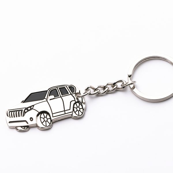 

new 3d design zinc-aluminium alloy keychain key ring keyring car styling accessories for toyata prado