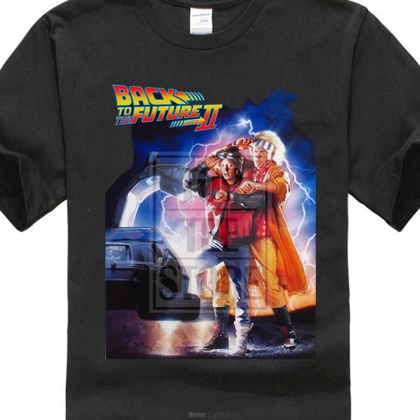 

new brand fashion luxury designer mens t shirts back to the future men's poster bf t shirt x large black rockabilia, White;black