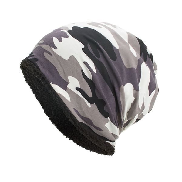 

women men warm baggy camouflage crochet winter wool ski beanie skull caps hat, Black;white