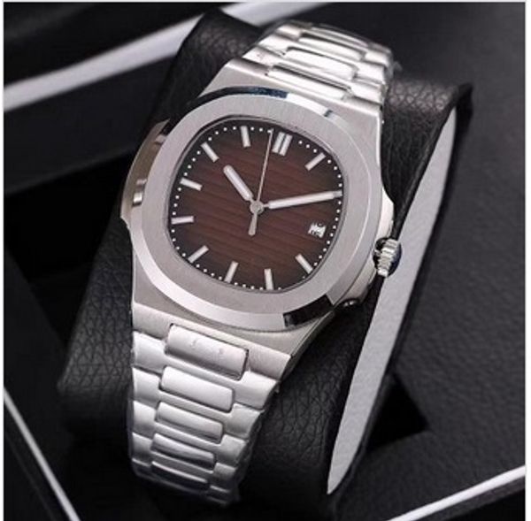 

горячие продажи роскошные часы 40 мм 5711 автоматические часы движение часы мужские часы из нержавеющей стали азия 2813 наручные часы часы, Slivery;brown