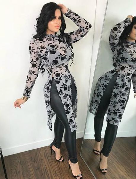 

perspective designer womens tshirts digital printing long sleeve skinny fashion ladies casual girls ladies tees, White