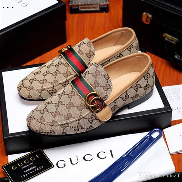 

2020 luxurious brand designers men's peas shoes superstar fashion driving shoes leather men's dress shoe big size loafers high qua, Black