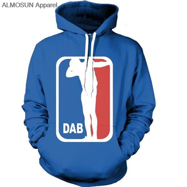 

almosun dab logo 3d all over printed hoodies pockets sweatshirt hipster harajuku funny street wear men women us size, Black