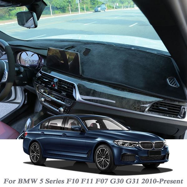 

car styling dashboard avoid light pad instrument platform flannel mat for 5 series f10 f11 f07 g30 g31 2010-present lhd&rhd