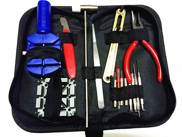 

watch repair kits 16pcs a set kits sets zip case holder opener remover wrench screwdrivers watchmaker316f