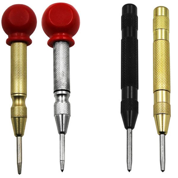 

5 inch automatic center punch spring loaded marking starting holes tool wood press dent marker woodwork tool drill bits