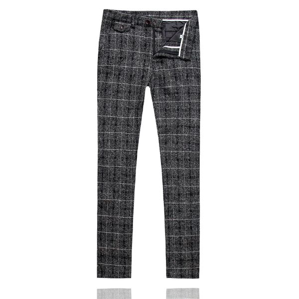 Pantaloni da abito scozzesi da uomo Pantaloni eleganti dal design sottile Giallo Blu Grigio Nero Tempo libero Asia Taglia s m l xl xxl xxxl 4xl 5xl