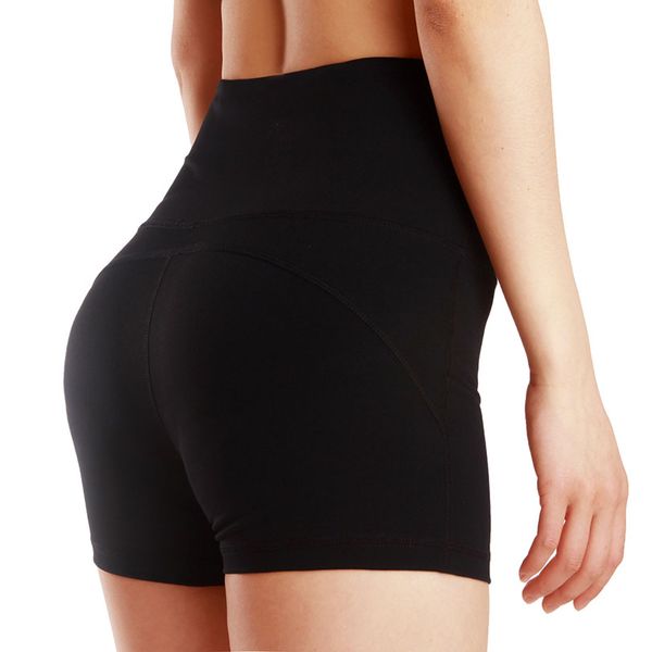 

style leggings lift hip high waist slimming exercise fitness five leggings, Black