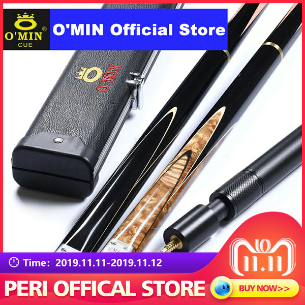 

o'min gunman 3/4 split maple shaft snooker cue 9.5mm 10mm tip professional billard snooker cue with excellent box and extension