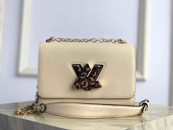 

designer luxury handbag loius vutton women handbag designer crossbody bags leather leopard canvas classic twist twist lock, Black