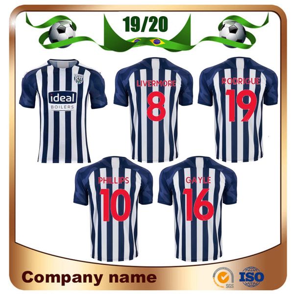 

19 20 we t bromwich albion occer jer ey 2019 home 16 gayle 19 rodriguez 10 phillip 8 livermore occer hirt football uniform