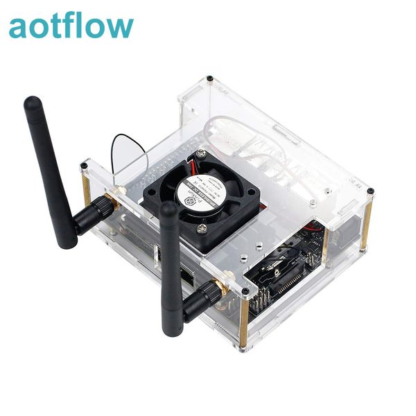 

nvidia jetson nano developer kit acrylic case box transparent shell enclosure with cooling fan