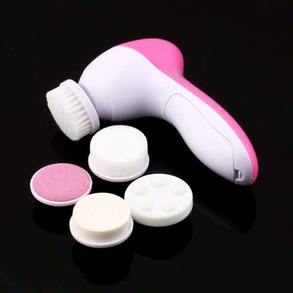 

face massager 5 in 1 electric wash face machine facial pore cleaner body cleansing massage mini skin beauty massager brush
