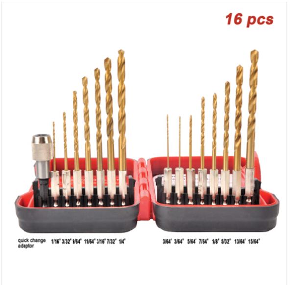 

wholesales 2019 toolman 16pcs multi hss purpose twist drill bit set for hand tool or power tool