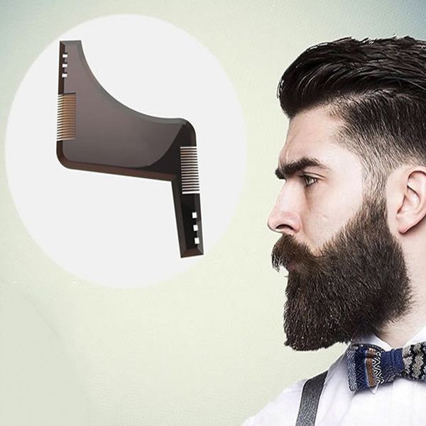 

innovative design all-in-one beard shaping styling template quality abs comb for hair beard line up trimming template