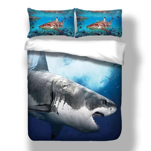 3d Printing Shark Bedding Without Filler Twin Full Queen King