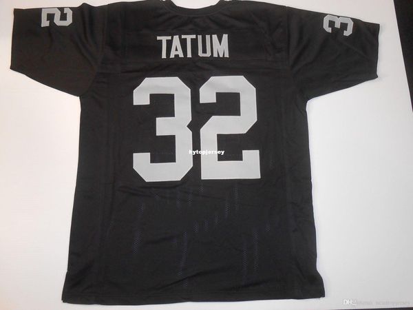 

retro custom sewn stitched #32 jack tatum black mitchell & ness jersey high-end men's football jerseys college ncaa, Black;red