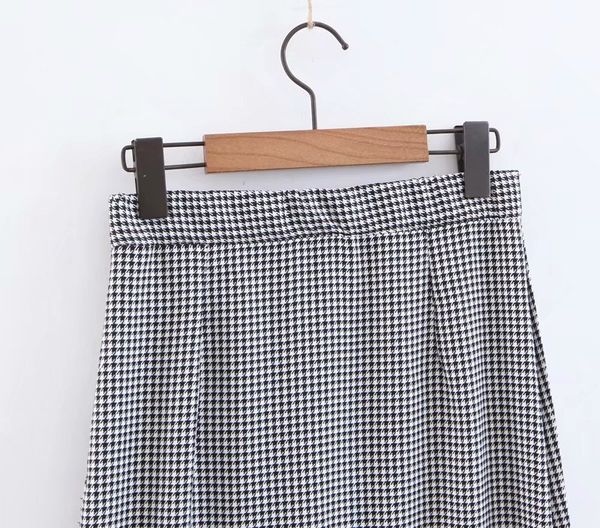 

нового женского englan стиль ломаного принтой кнопки vestidos карандаш миди юбка faldas mujer дама сторона молнии случайных юбки qun273, Black