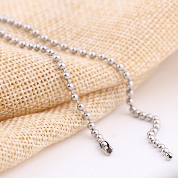 

chains jewelry findings components sell new fashion 316l stainless steel 2.4mm beads chains for necklaces, Silver