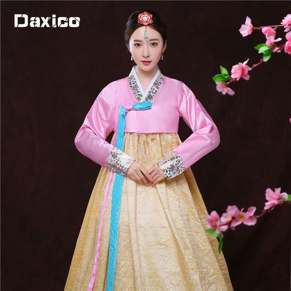 

korean traditional hanbok dress for women asian ancient korea princess cosply costume minority stage folk dance wear, Red