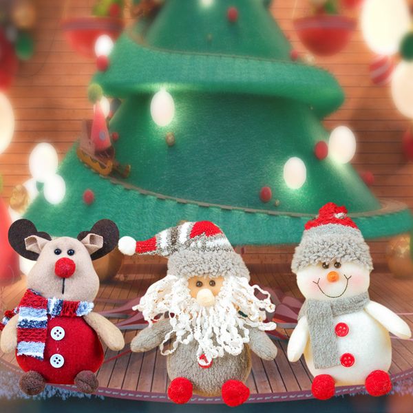 

old man snowman elk christmas tree doll hanging christmas doll pendant animal small pendant dolls gift plush toys #