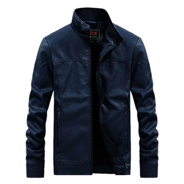 

mens designer jackets luxury leather jacket spring fall streetwear sports casual coat plus size faux leather sports cycling coats gift m-4xl, Black