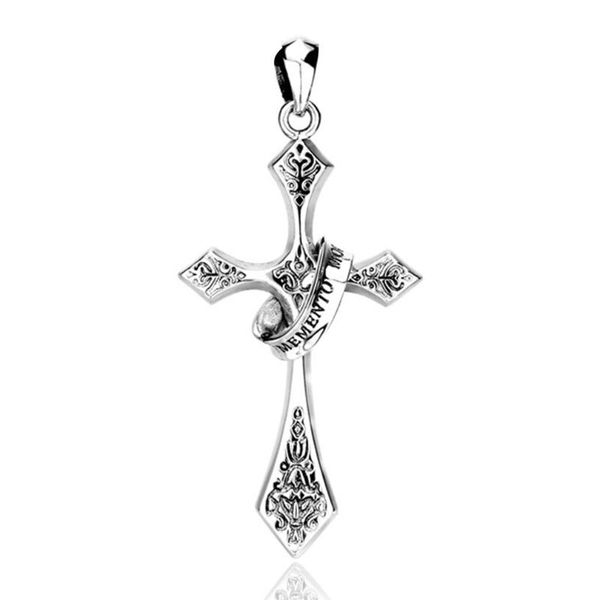 

fashion cool trendy cross with circle pendant necklace statement necklace for men accessory christmas giftf fashion jewelry, Silver