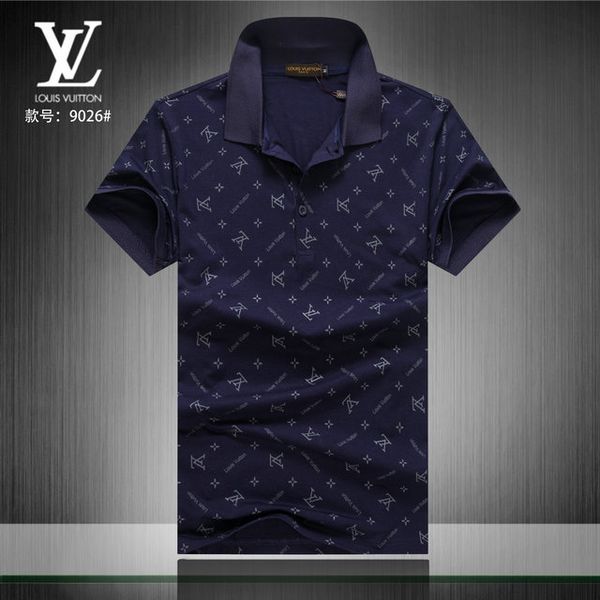 

2019 men luxury de igner hirt male ummer turn down collar hort leeve cotton hirt men ca ual polo top ize m 3xl