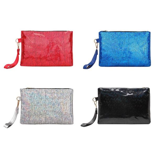 

2018 shining purses women laser stone pu leather handbag ladies party glitter envelope wallet girls elegant day cluthes