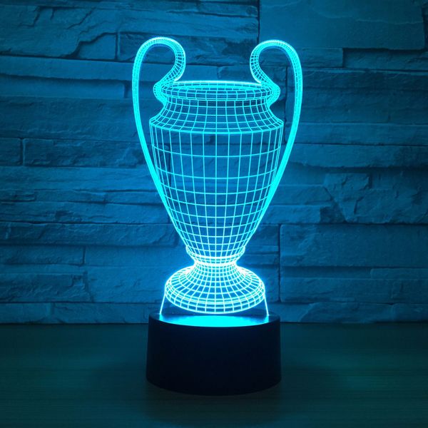 

trophy 3d decor lamp 7 colors changing led night light touch button usb bedroom sleep luminaria friends gift drop shipping