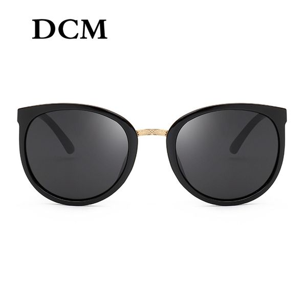 

dcm round sunglasses women vintage gradient uv400 sunglass female brand designer sun glasses female oculos uv400, White;black