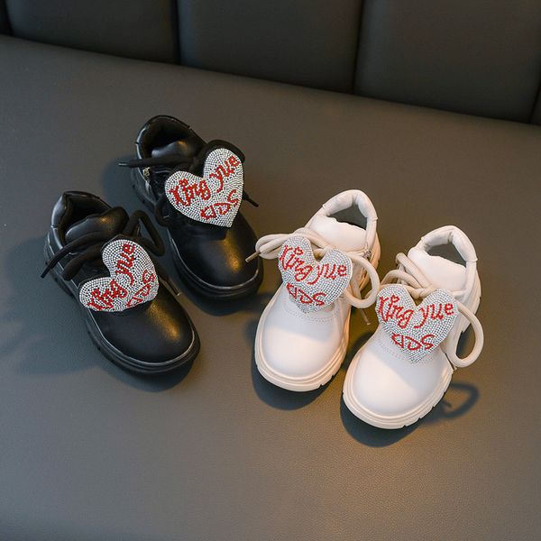 

girls shoes 2019 autumn new lace-up shoes black soft sole short boots, Black;red