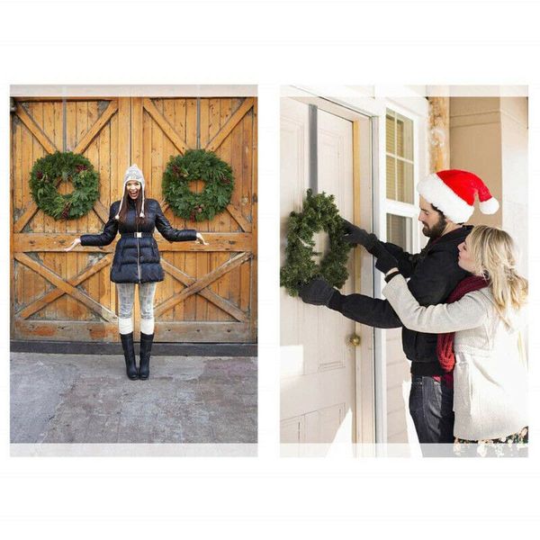 

christmas wreath door hanger secure strong metal hook xmas garland holder for party sep99