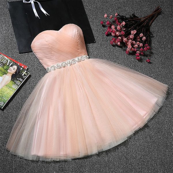 

sweetheart tulle homecoming dresses with crystal sash 2020 vestido graduacion party dress short gowns lace up3129, Blue;pink