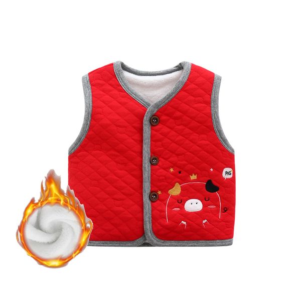 

новая зима теплая толстые sandwich vest одежда для младенцев новорожденный симпатичные свинья весна верхней одежды жилет, Camo